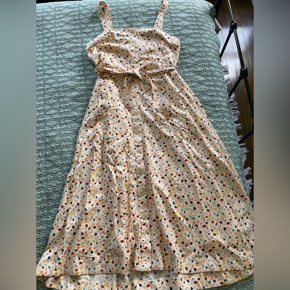 Madewell Terrazzo Button Dress